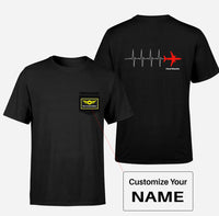 Thumbnail for Aviation Heartbeats Designed Pocket T-Shirts