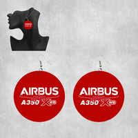 Thumbnail for Amazing Airbus A350 XWB Designed Wooden Drop Earrings