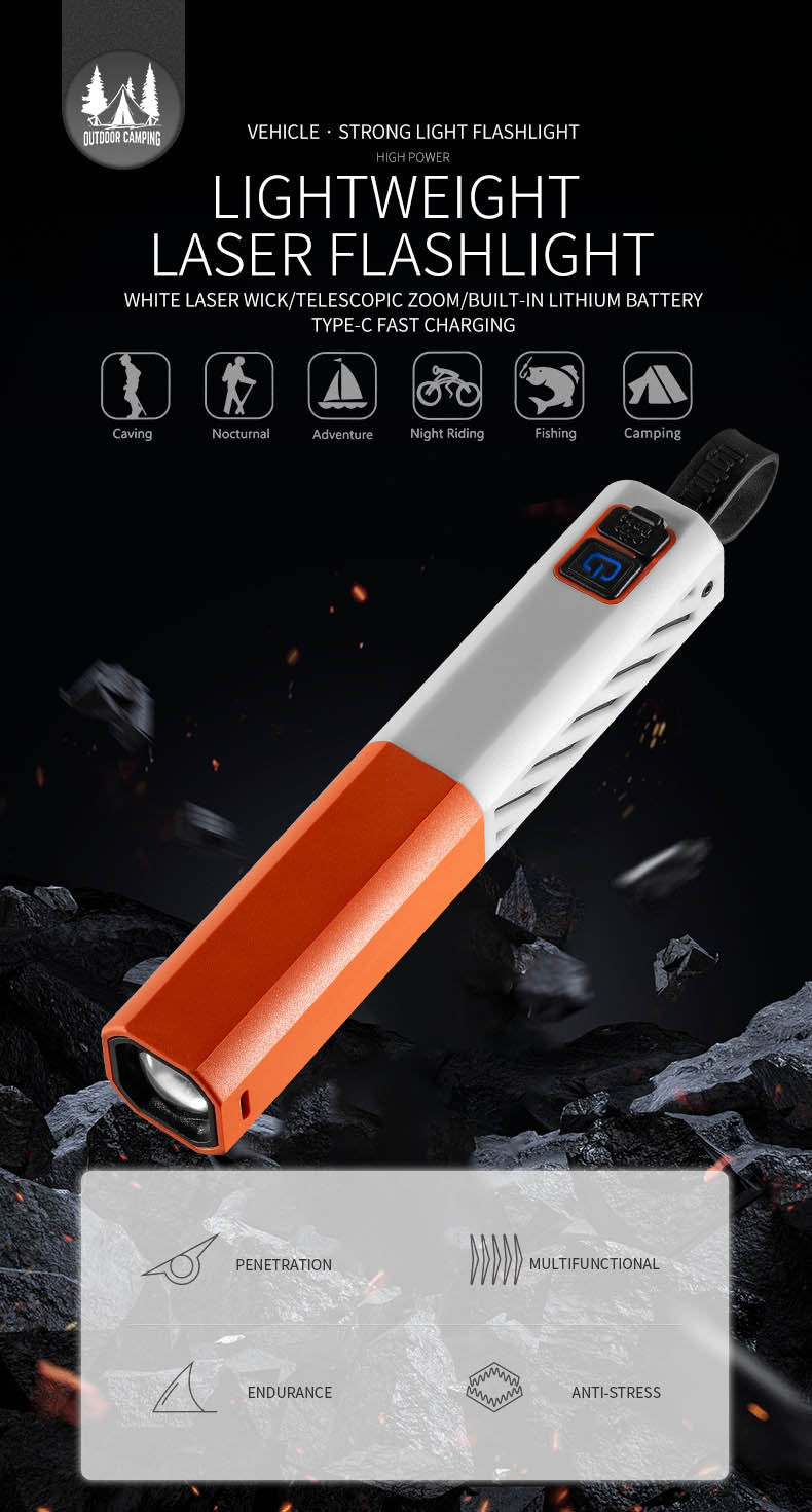 LED Simple Long-Range Aluminum Alloy Light Flashlight