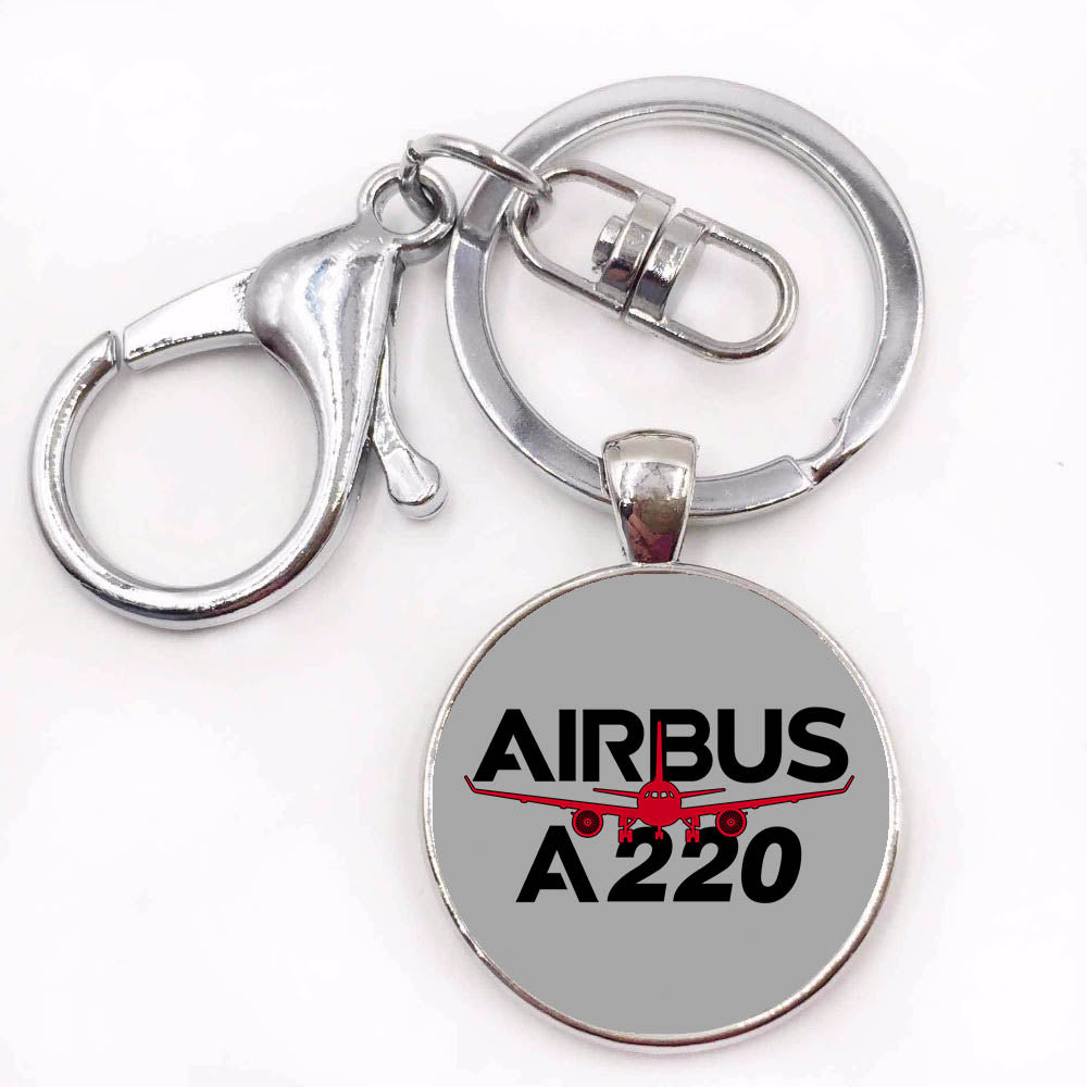 Amazing Airbus A220 Designed Circle Key Chains