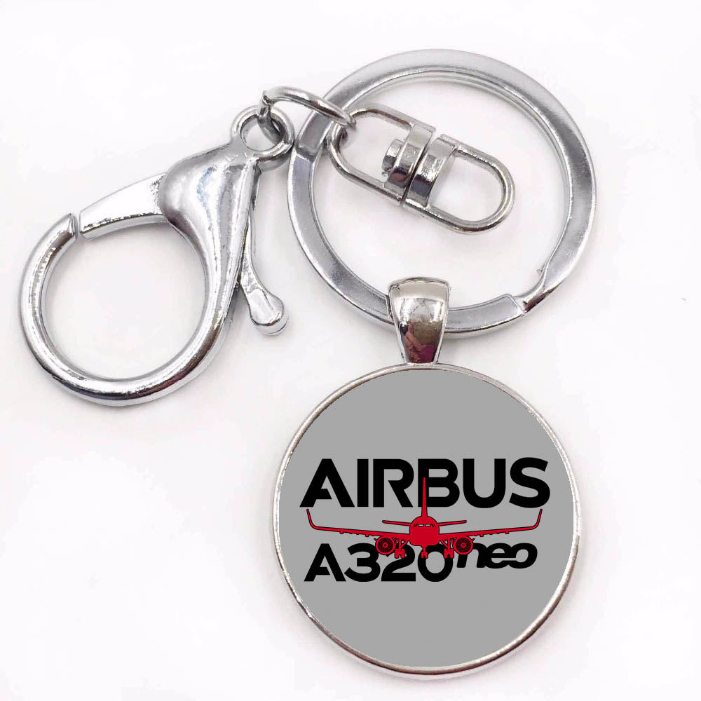 Amazing Airbus A320neo Designed Circle Key Chains