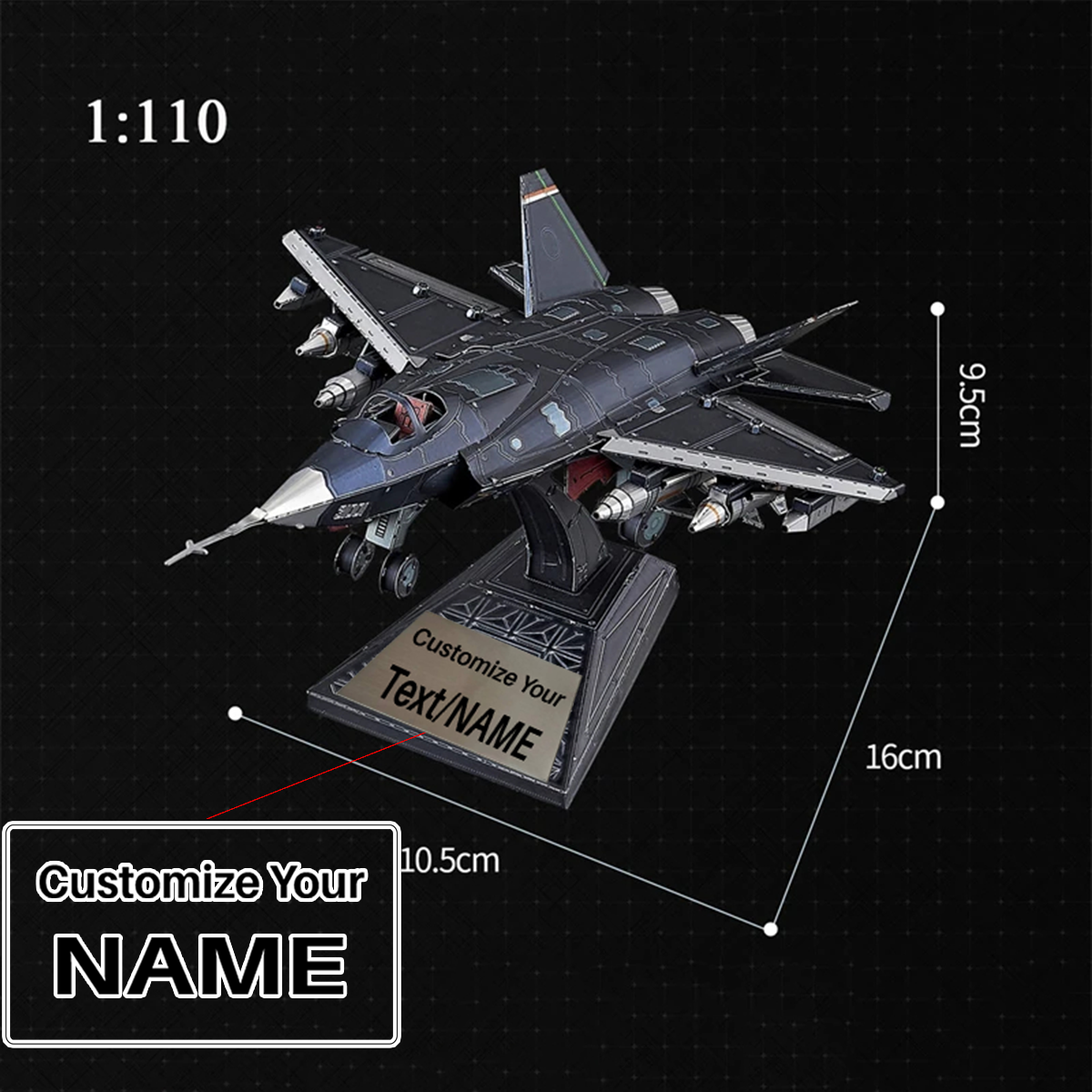 3D Metal Puzzle Z-20 Armed Helicopter FC-31 Stealth Fighter DIY Laser Cutting Jigsaw