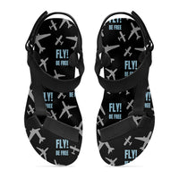 Thumbnail for Fly Be Free Black Designed Open Toe Sandals (Slippers)