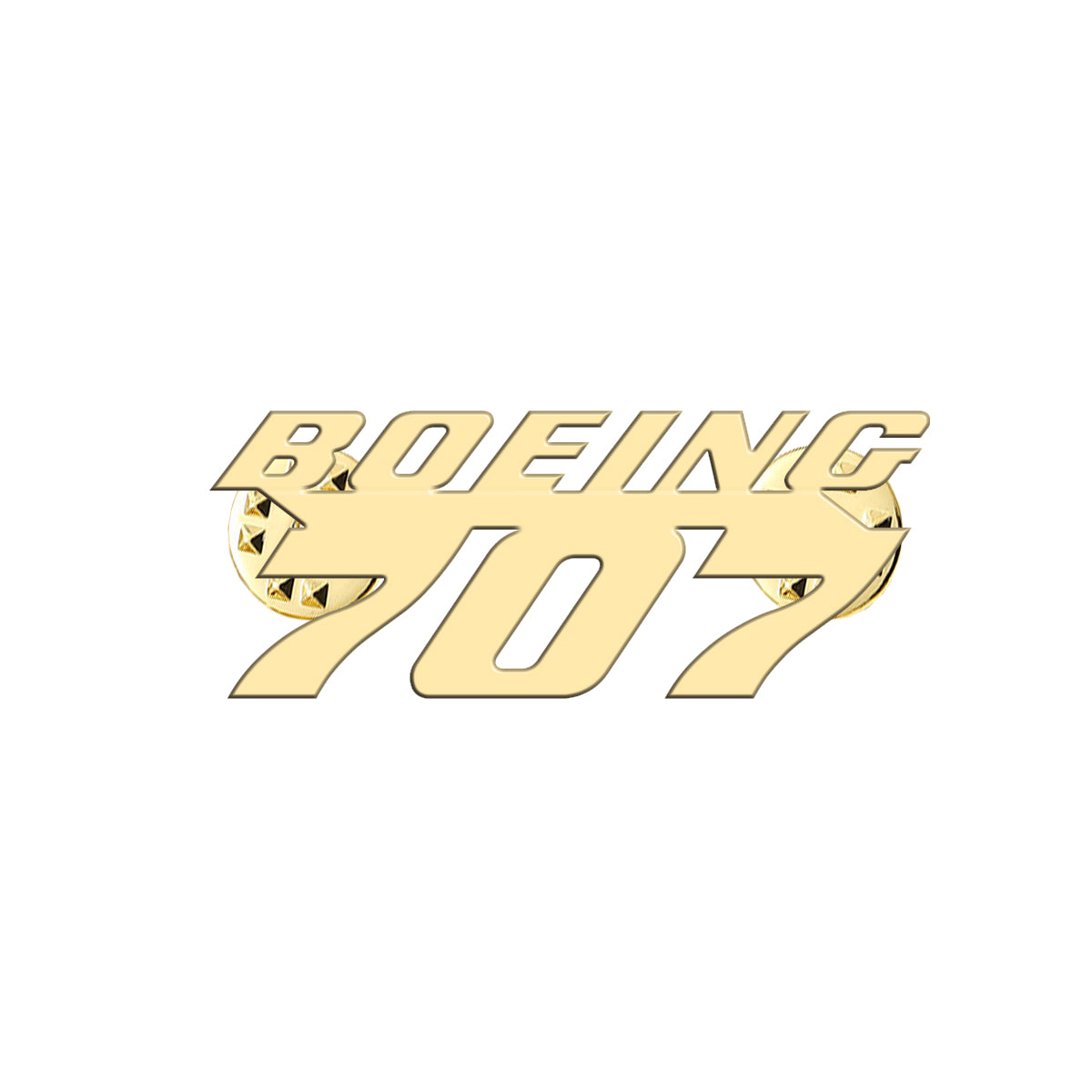 Boeing 707 & Text Designed Hollow Pins