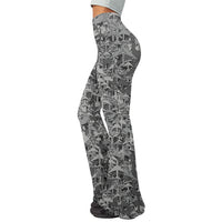 Thumbnail for Dark Coloured Airplanes Designed Women Yoga Flared Pants