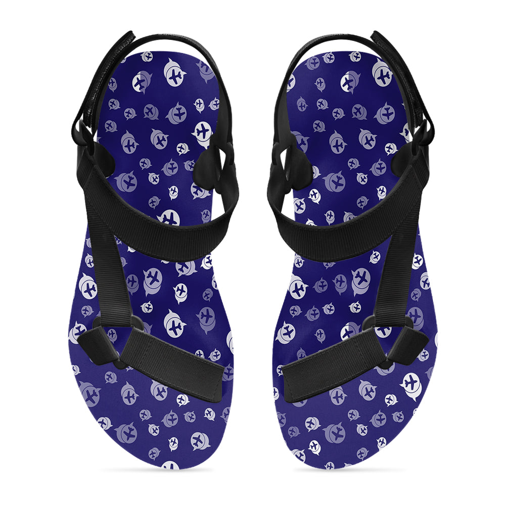 Airplane Notification Theme Designed Open Toe Sandals (Slippers)