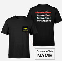 Thumbnail for I Fly Airplanes Designed Pocket T-Shirts