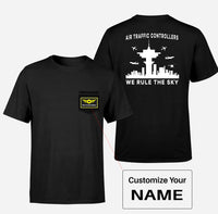 Thumbnail for Air Traffic Controllers - We Rule The Sky Designed Pocket T-Shirts