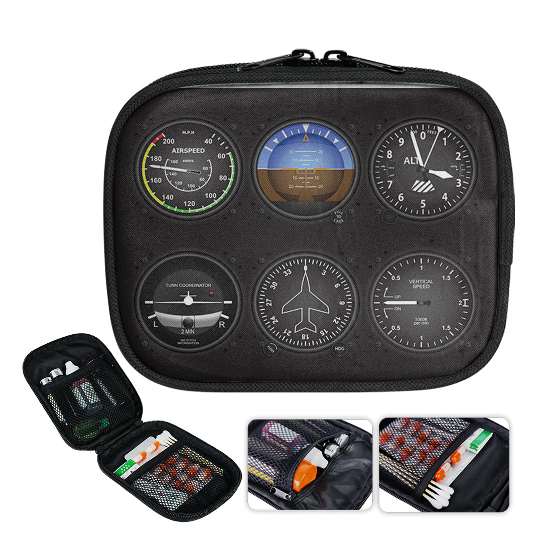 Airplane Instruments Designed Travel & Medical Storage Bags