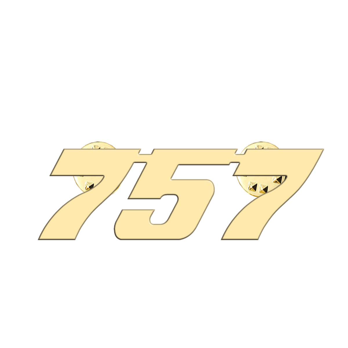 757 Flat Text Designed Hollow Pins