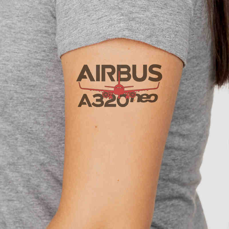 Amazing Airbus A320neo Designed Tattoes