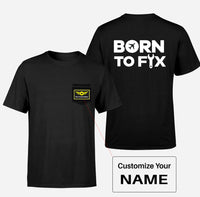 Thumbnail for Born To Fix Airplanes Designed Pocket T-Shirts