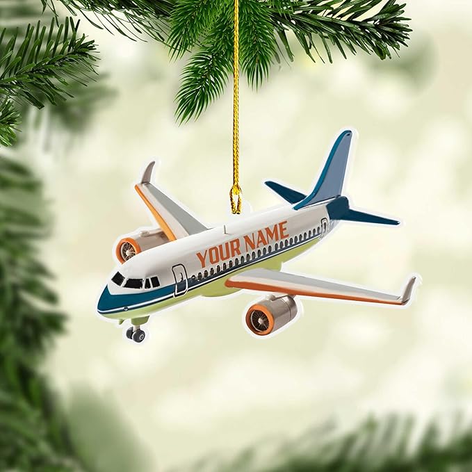 Personalized Airplane (1) Ornaments for Christmas Tree