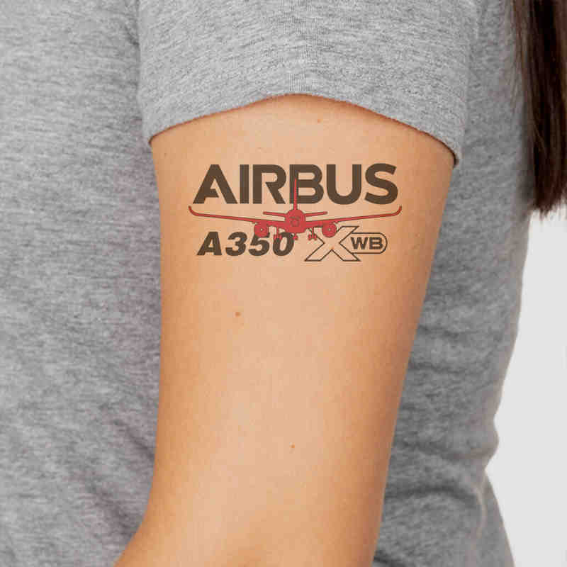 Amazing Airbus A350 XWB Designed Tattoes