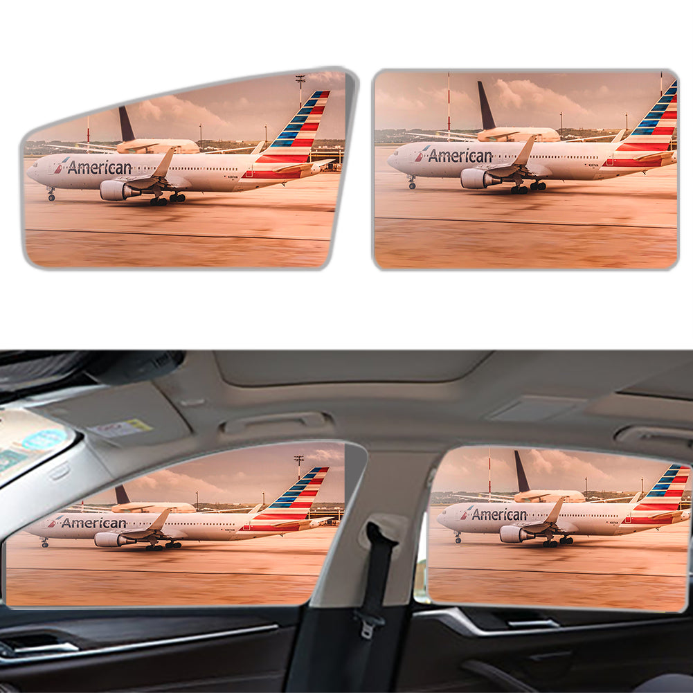 American Airlines Boeing 767 Designed Car Sun Shade (Side window)