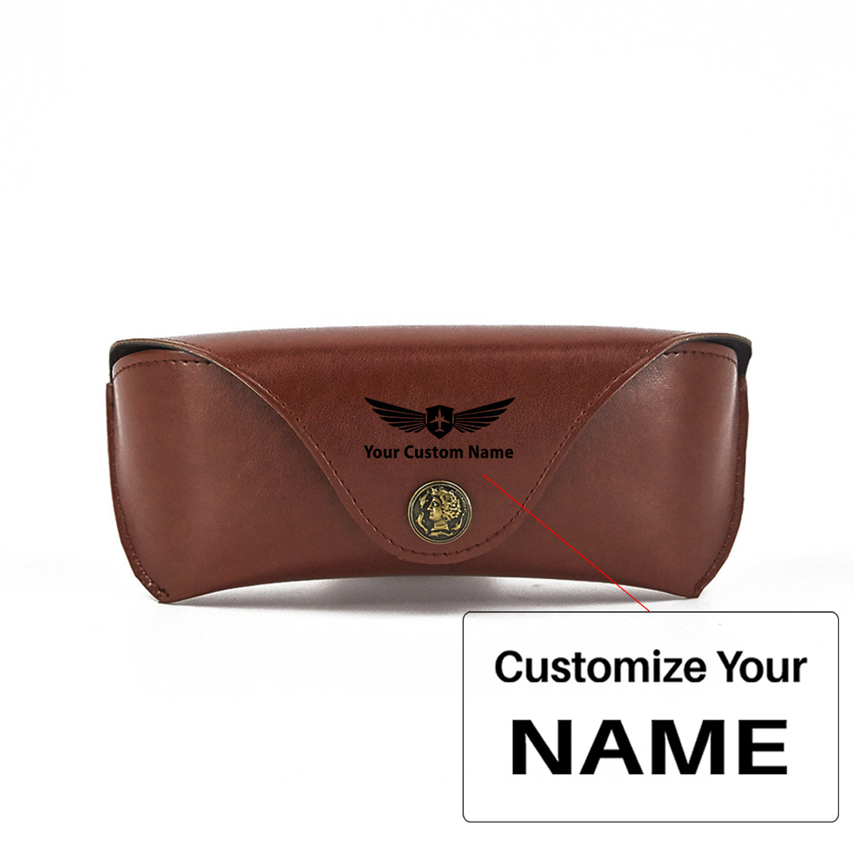 Your Custom Design & Image & Logo & Text Design  Soft Leather Compression Resistant(2) Glasses Case