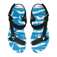 Thumbnail for Big Airplanes Designed Open Toe Sandals (Slippers)