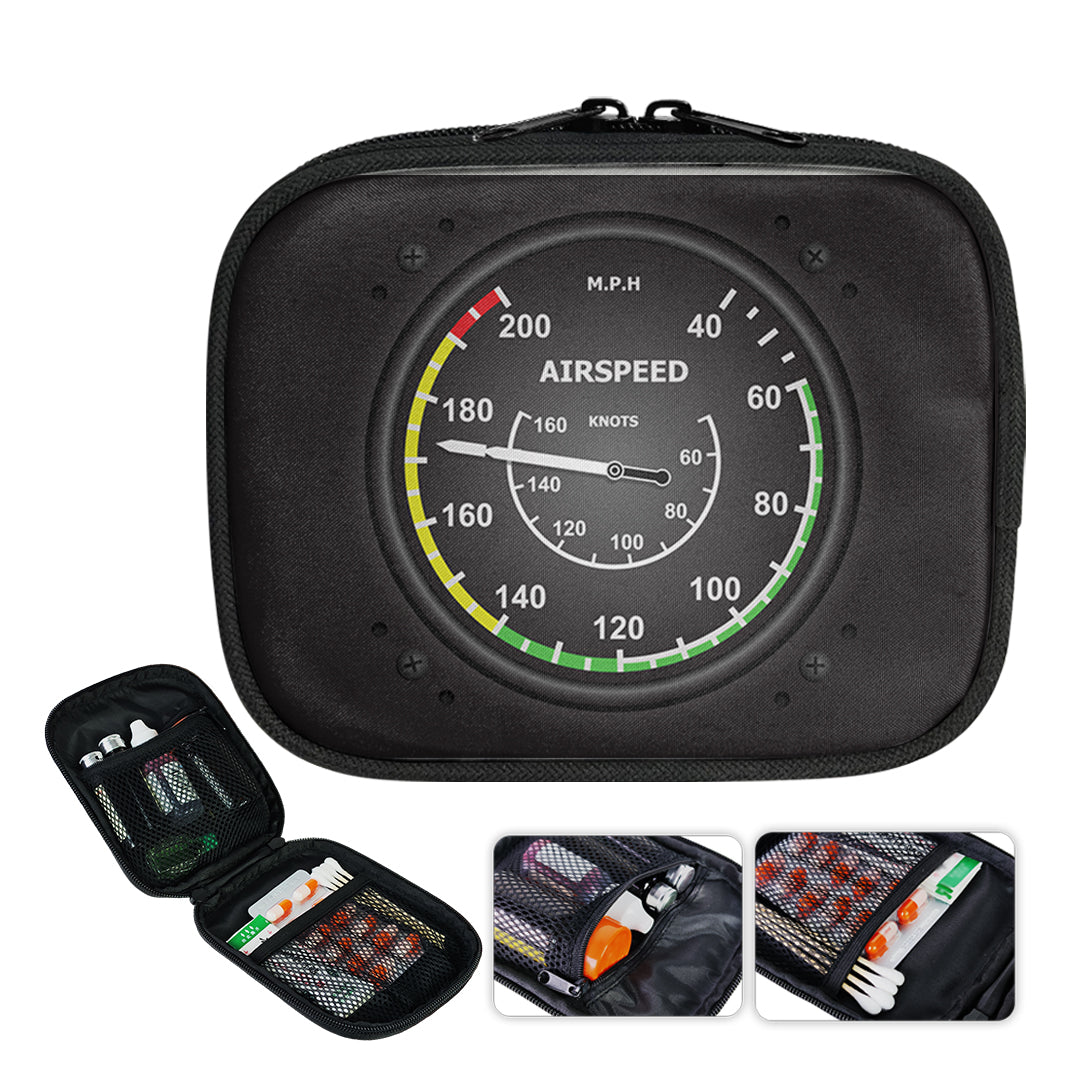 Airplane Instruments-Airspeed Designed Travel & Medical Storage Bags