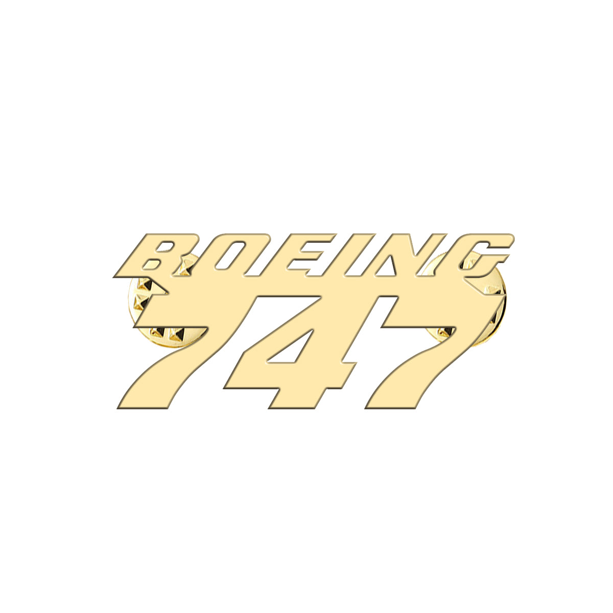 Boeing 747 & Text Designed Hollow Pins