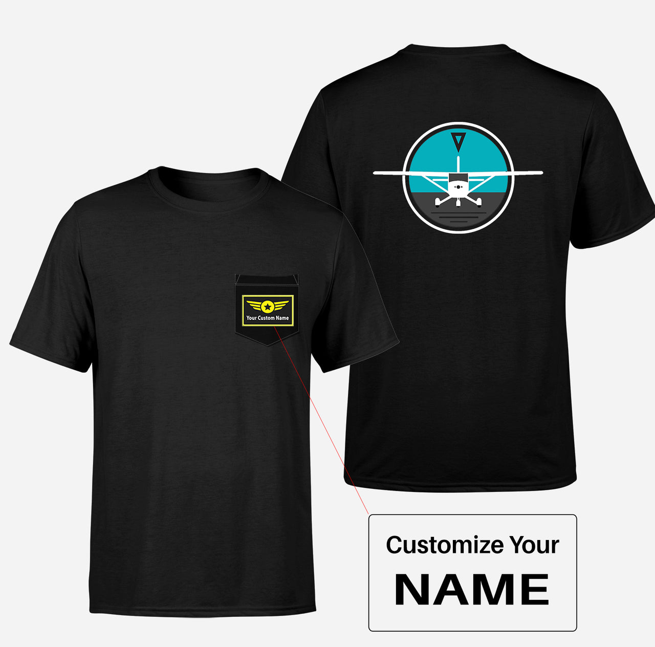 Cessna & Gyro Designed Pocket T-Shirts