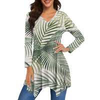 Thumbnail for Palm Leaf & Summer Designed Women Lrregular V-neck Skirts