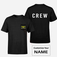 Thumbnail for CREW & Text Designed Pocket T-Shirts