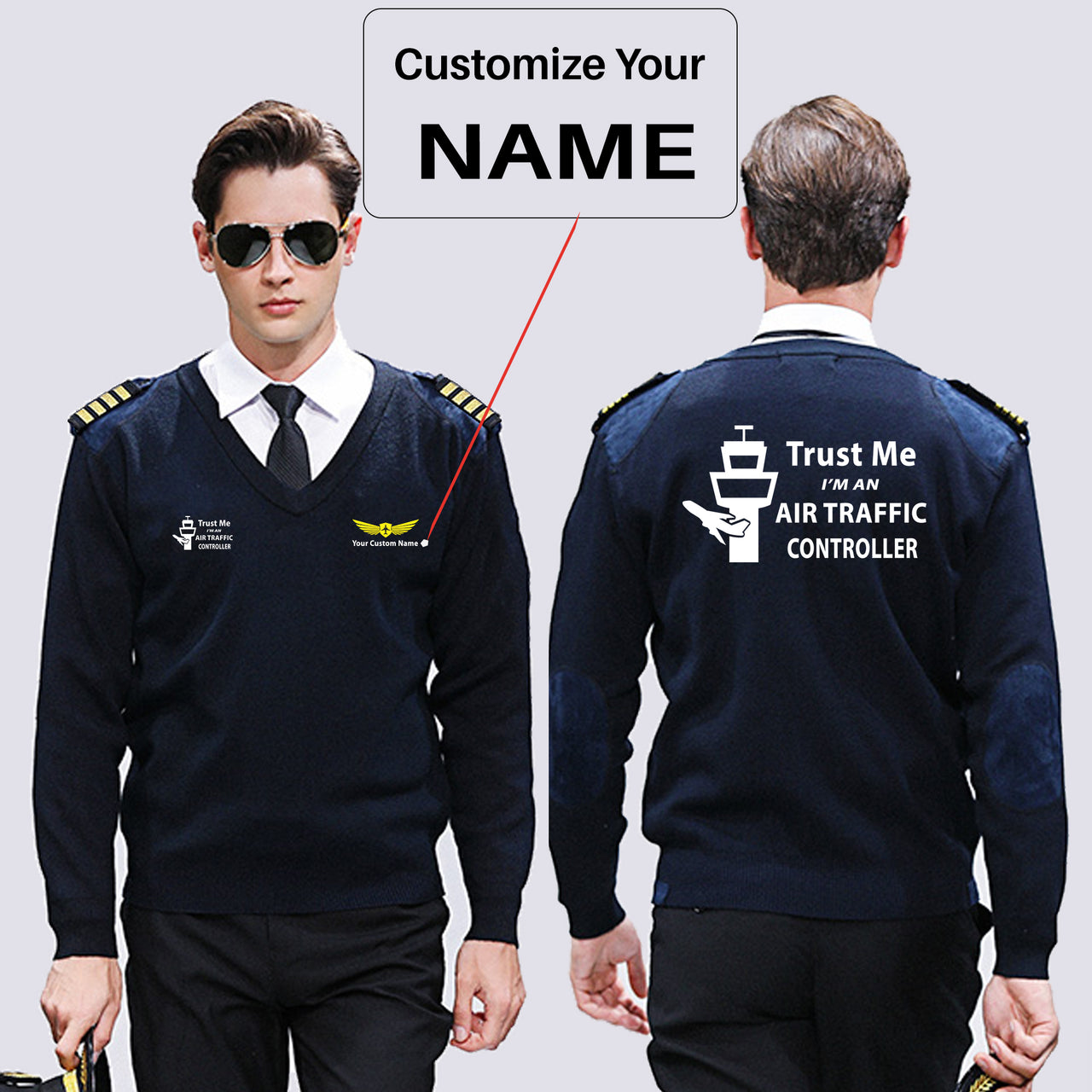 Trust Me I'm an Air Traffic Controller Designed Wool Pilot Sweaters