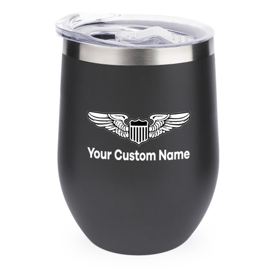 Custom Name (Military Badge) Designed 12oz Egg Cups