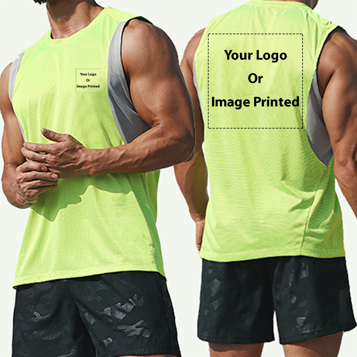 Double-Side ONLY Logos Designed Sleveless Quick Dry Sports Tank Tops