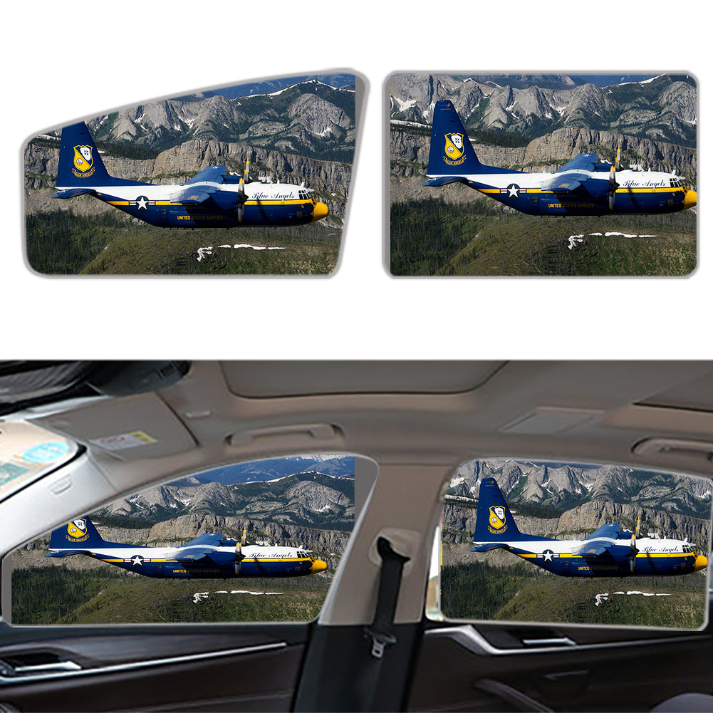 Amazing View with Blue Angels Aircraft Designed Car Sun Shade (Side window)