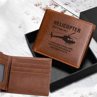 Thumbnail for Helicopter [Noun] Designed Laser Leather Wallets