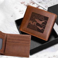 Thumbnail for Husband & Dad & Pilot & Legend Designed Laser Leather Wallets