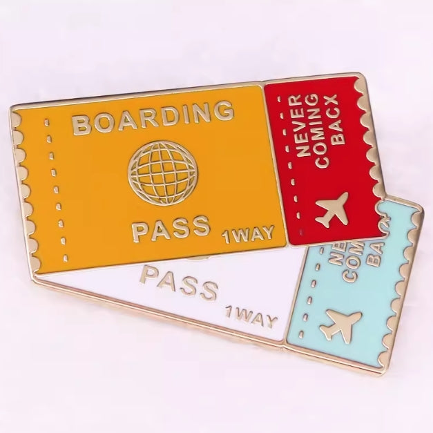 Airline Tickets Designed Pilot Badge