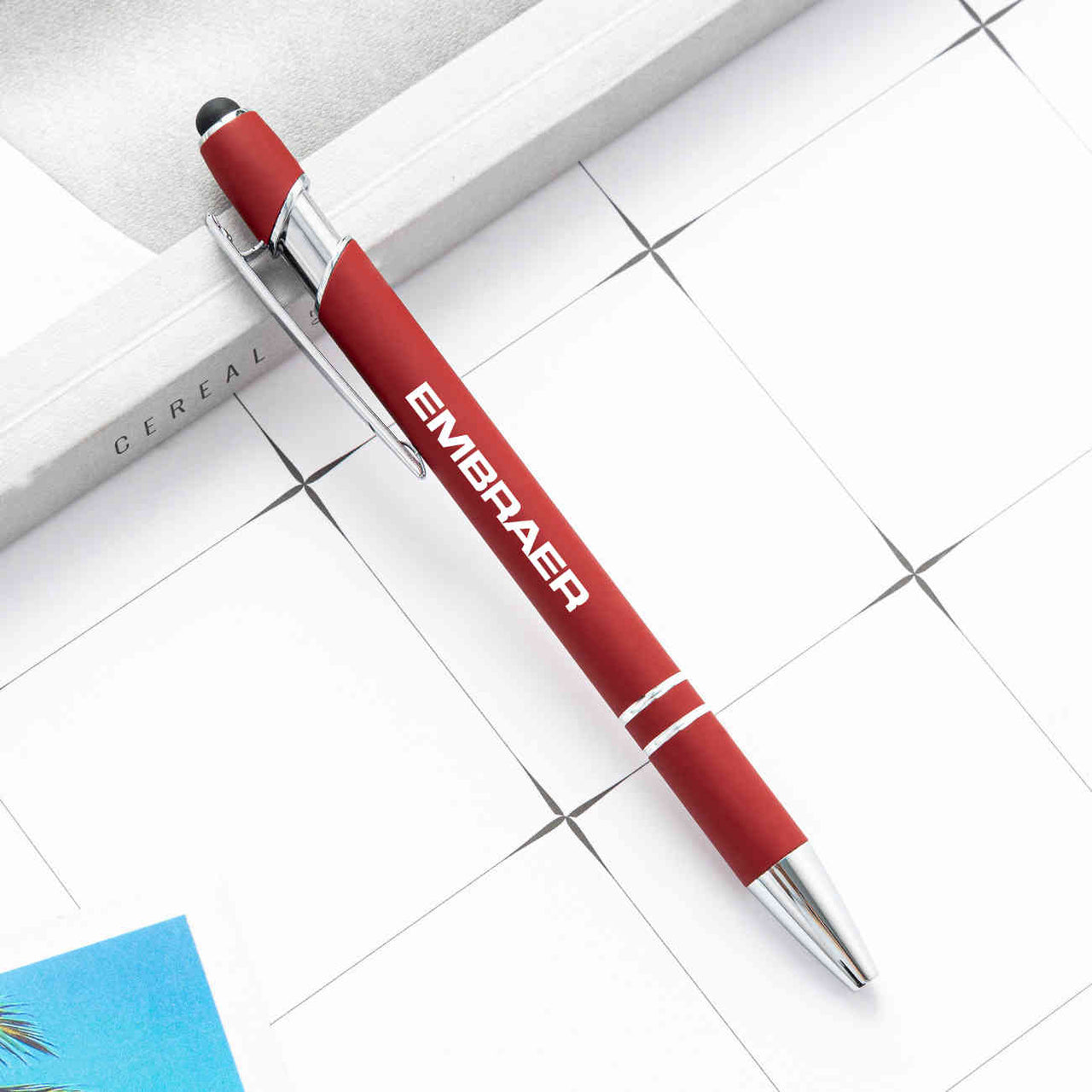 Embraer & Text Designed Ballpens Capacitive Screen Touch Pens