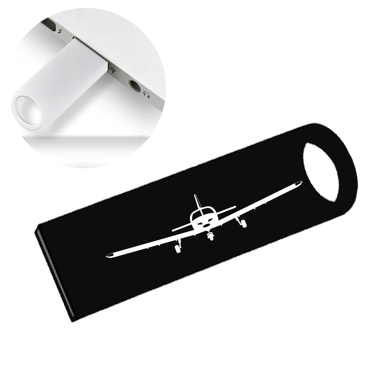 Piper PA28 Silhouette Plane Designed Waterproof USB Devices