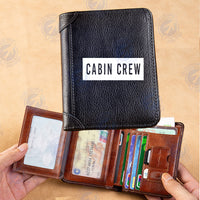 Thumbnail for Cabin Crew Text Designed Leather Wallets