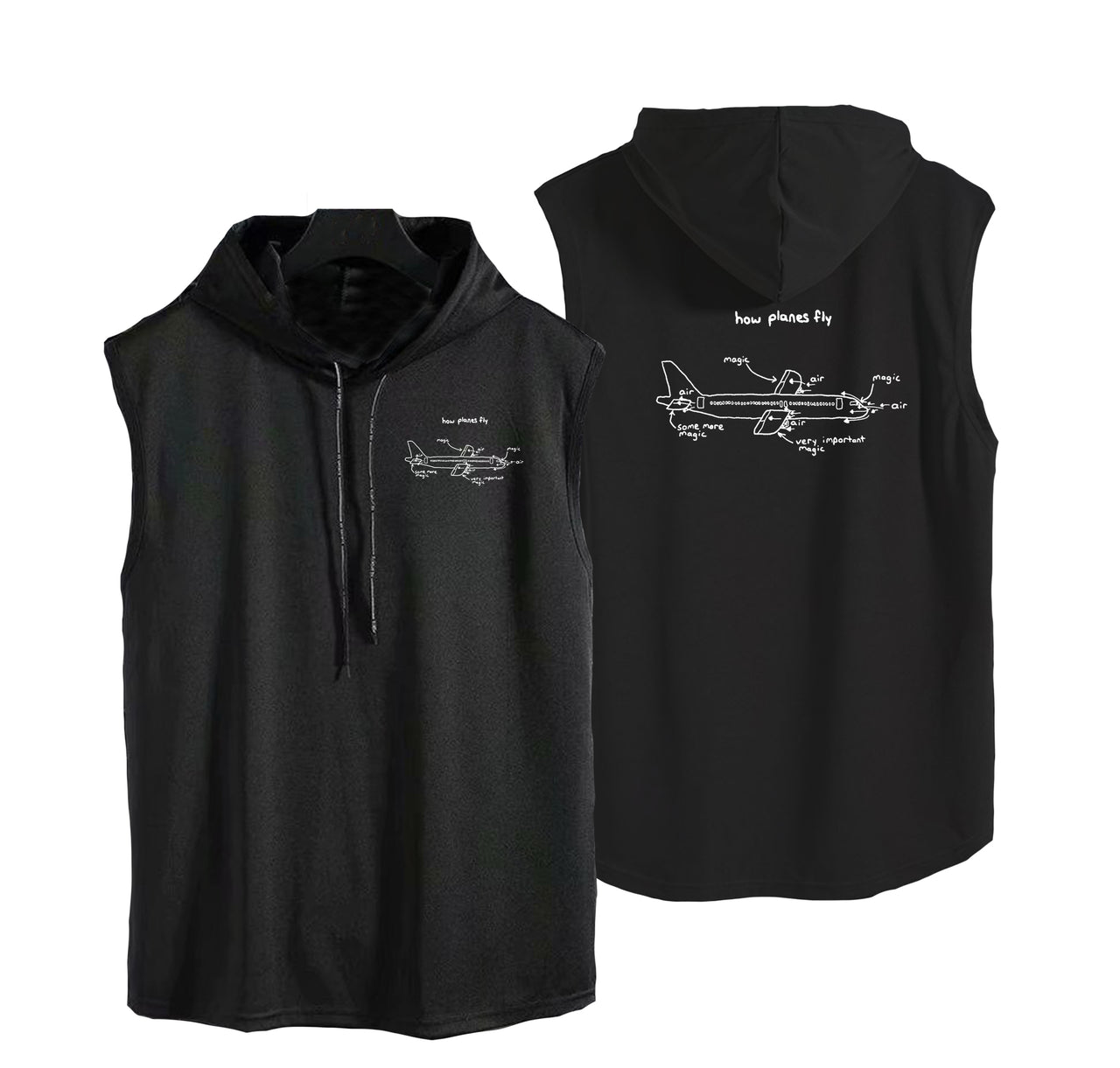 How Planes Fly Designed Hooded Tank Tops