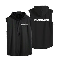 Thumbnail for Embraer & Text Designed Hooded Tank Tops