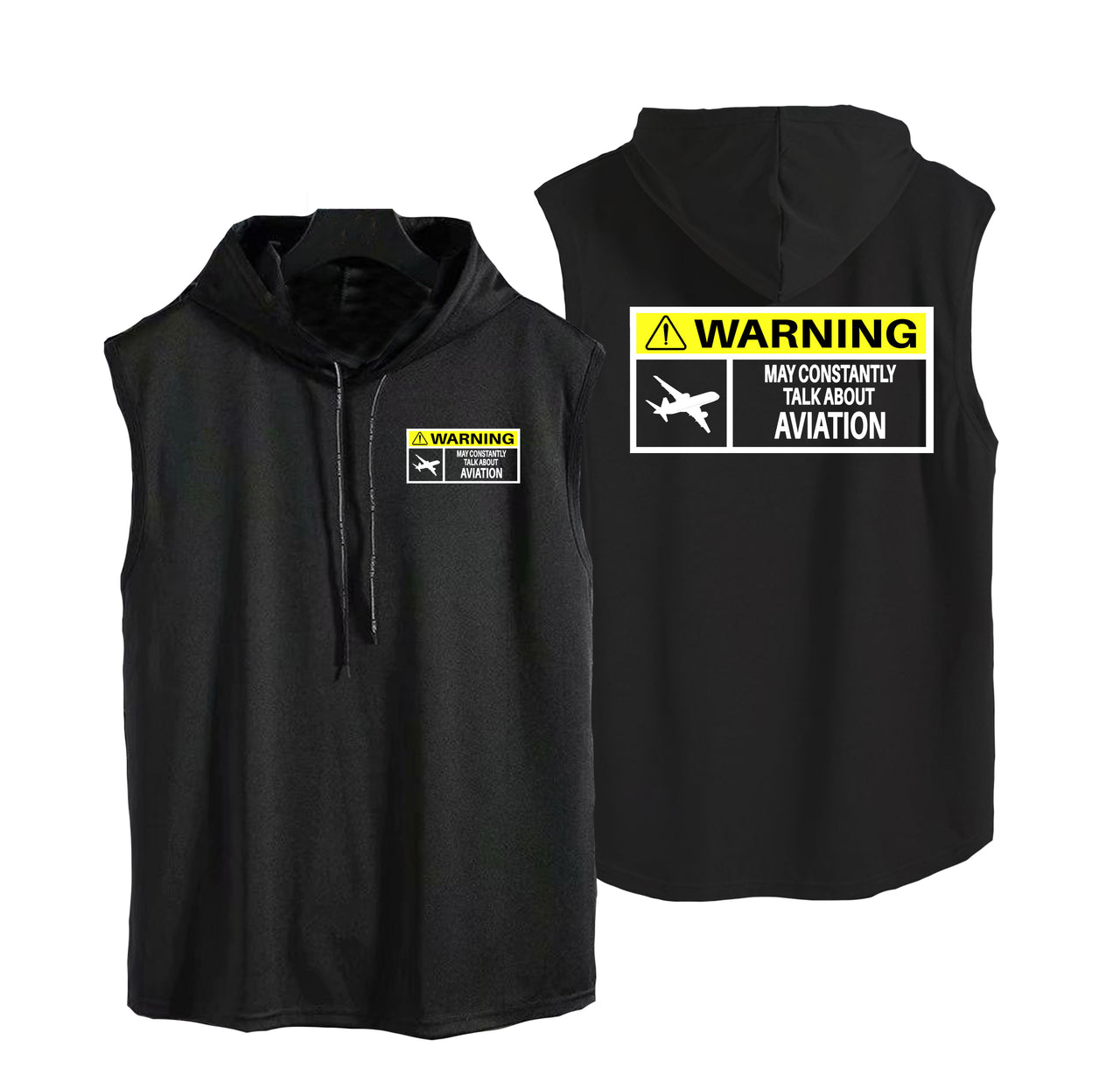 Warning May Constantly Talk About Aviation Designed Hooded Tank Tops