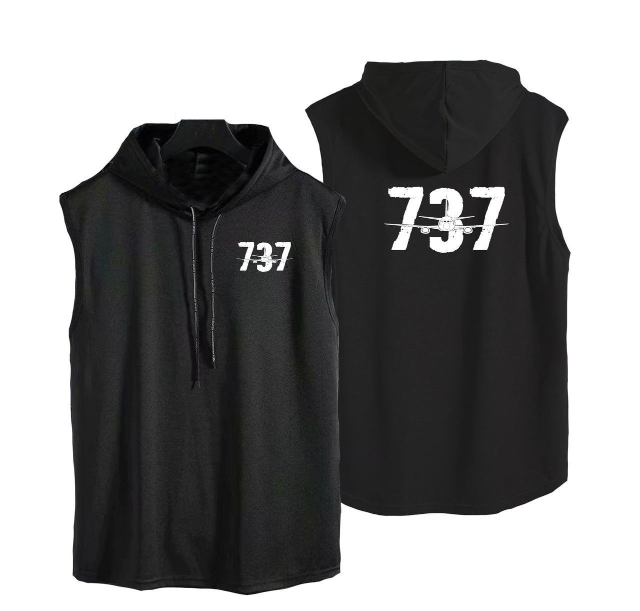 Boeing 737 Designed Designed Hooded Tank Tops