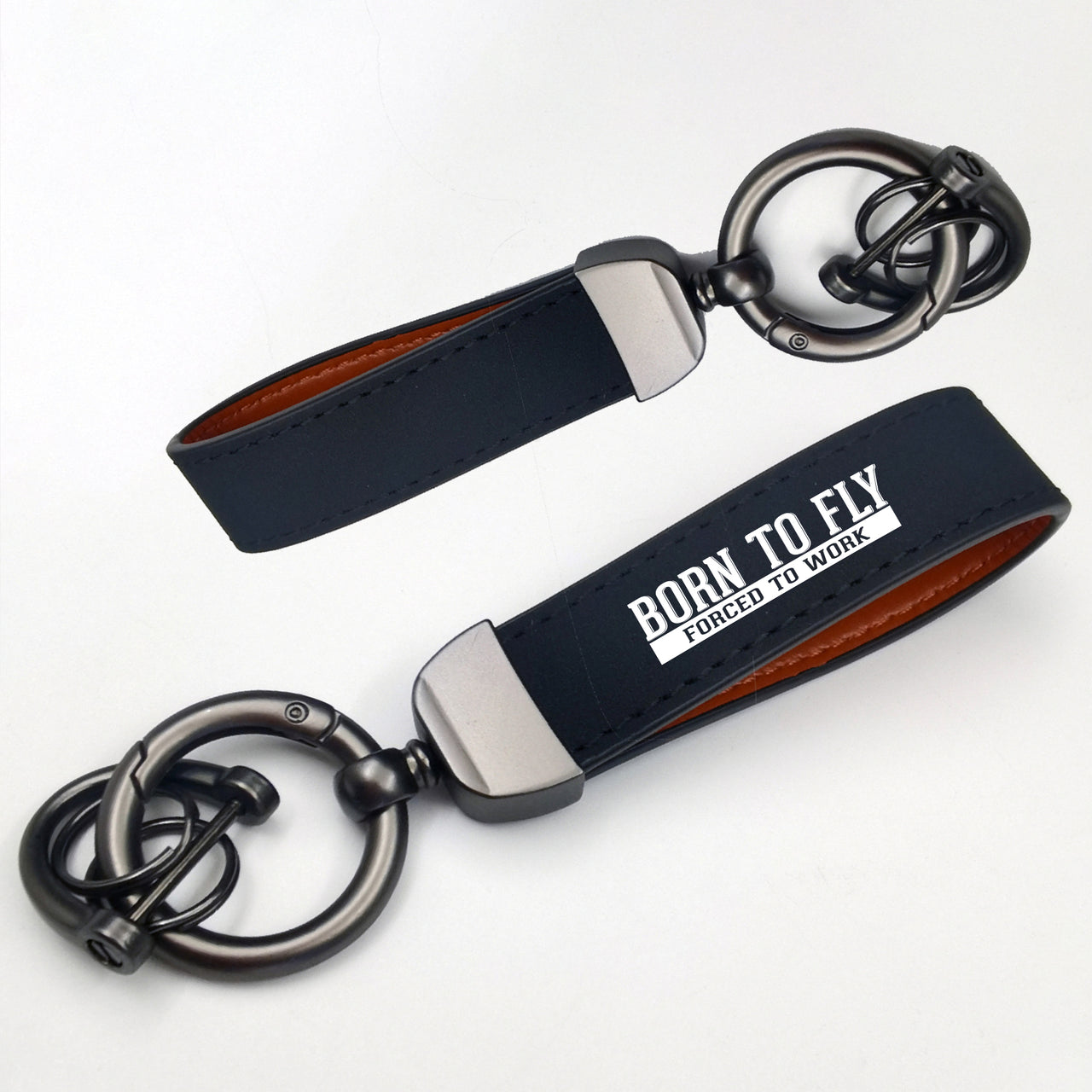 Born To Fly Forced To Work Design Horseshoe Buckle Key Chains