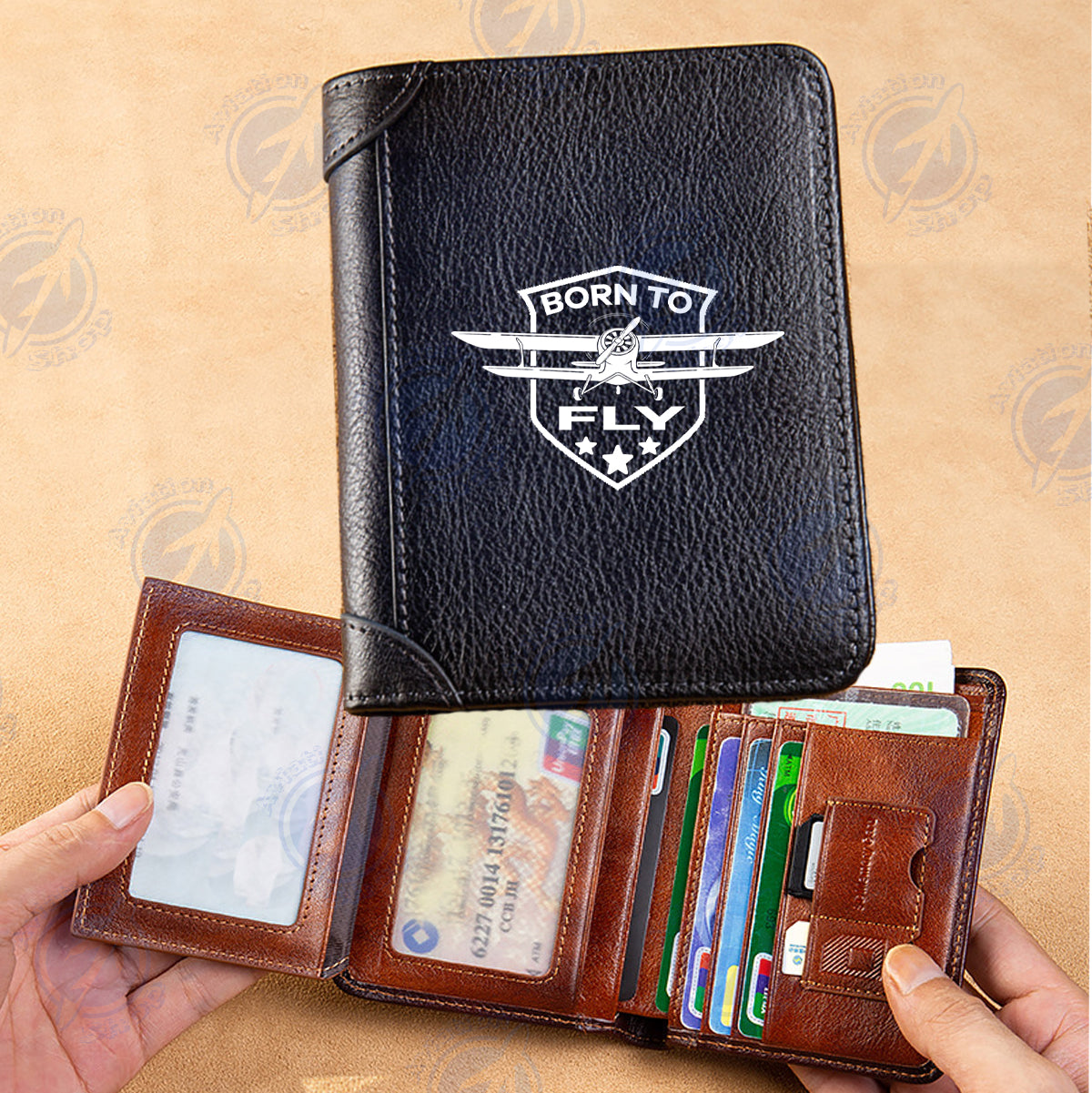 Born To Fly Designed Designed Leather Wallets