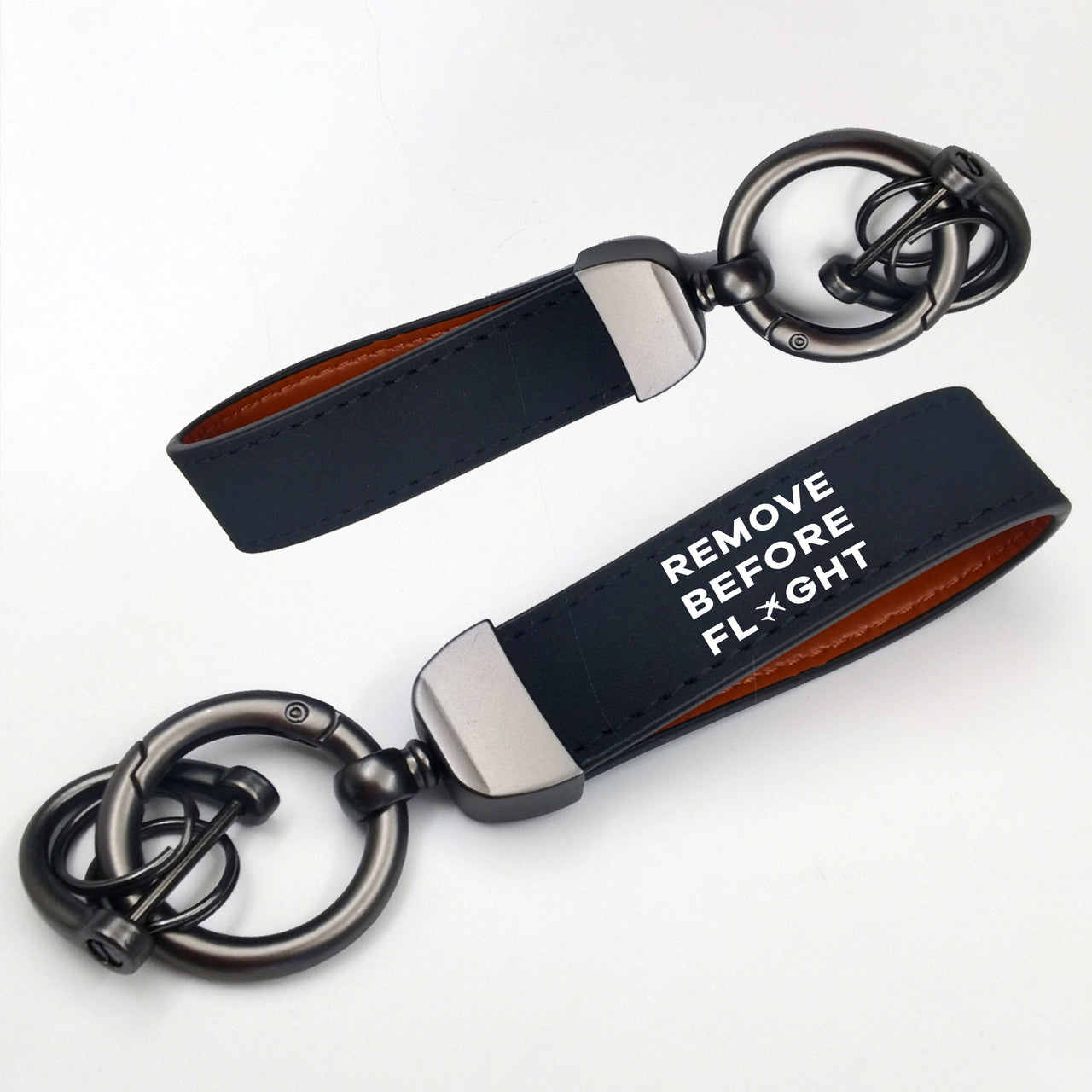 Remove Before Flight Design Horseshoe Buckle Key Chains