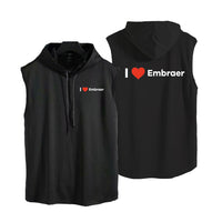 Thumbnail for I Love Embraer Designed Hooded Tank Tops