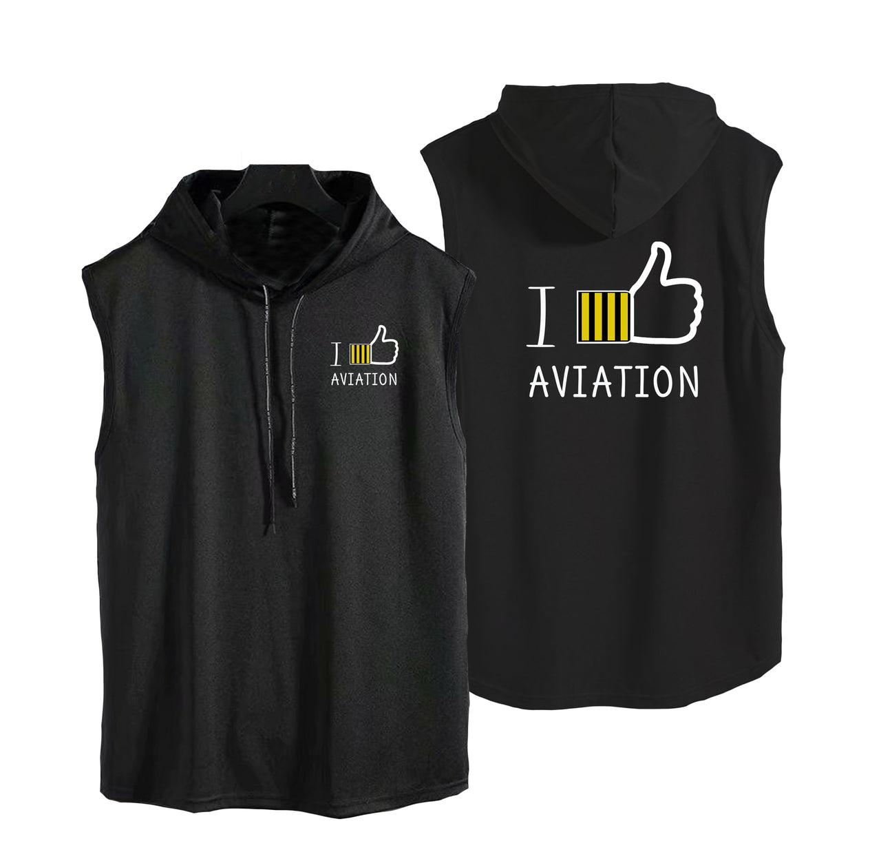 I Like Aviation Designed Hooded Tank Tops