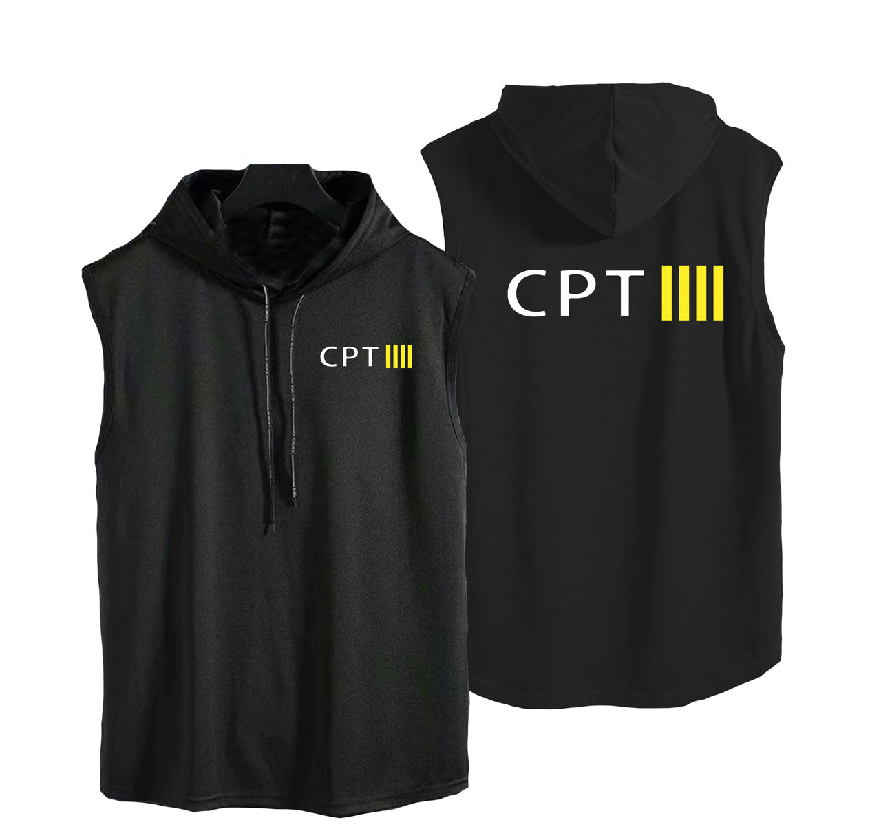 CPT & 4 Lines Designed Hooded Tank Tops