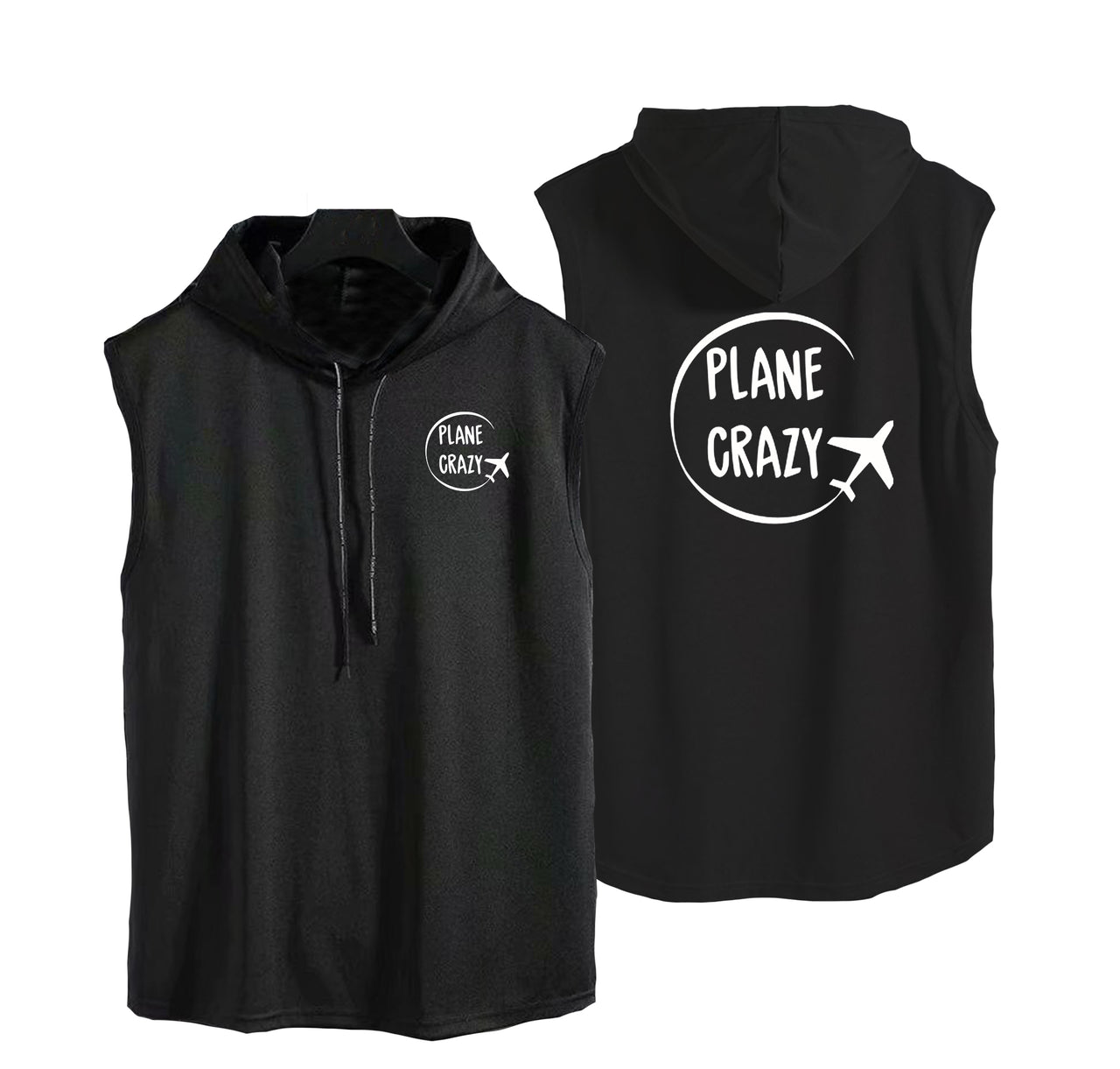 Plane Crazy Designed Hooded Tank Tops