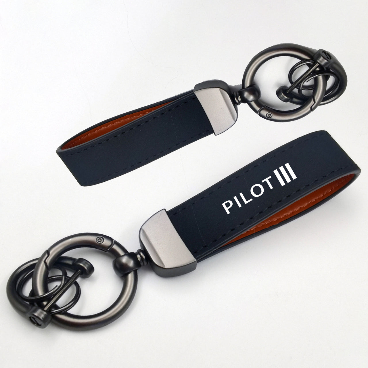 Pilot & Stripes (3 Lines) Design Horseshoe Buckle Key Chains