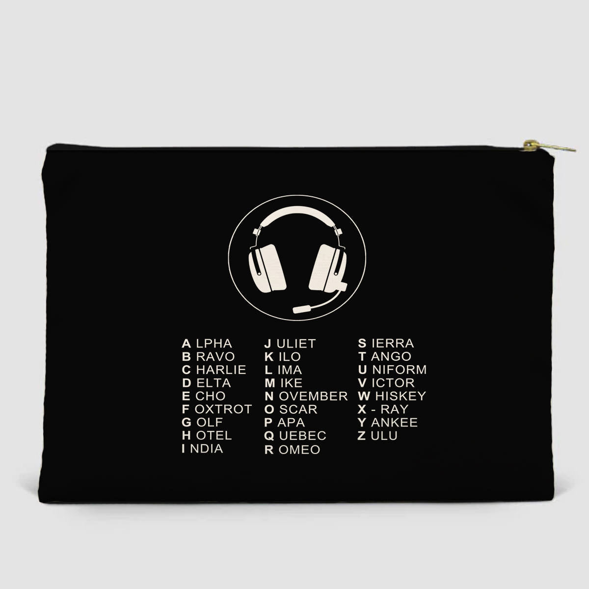 Aviation Alphabet 3 Designed Zipper Pouch