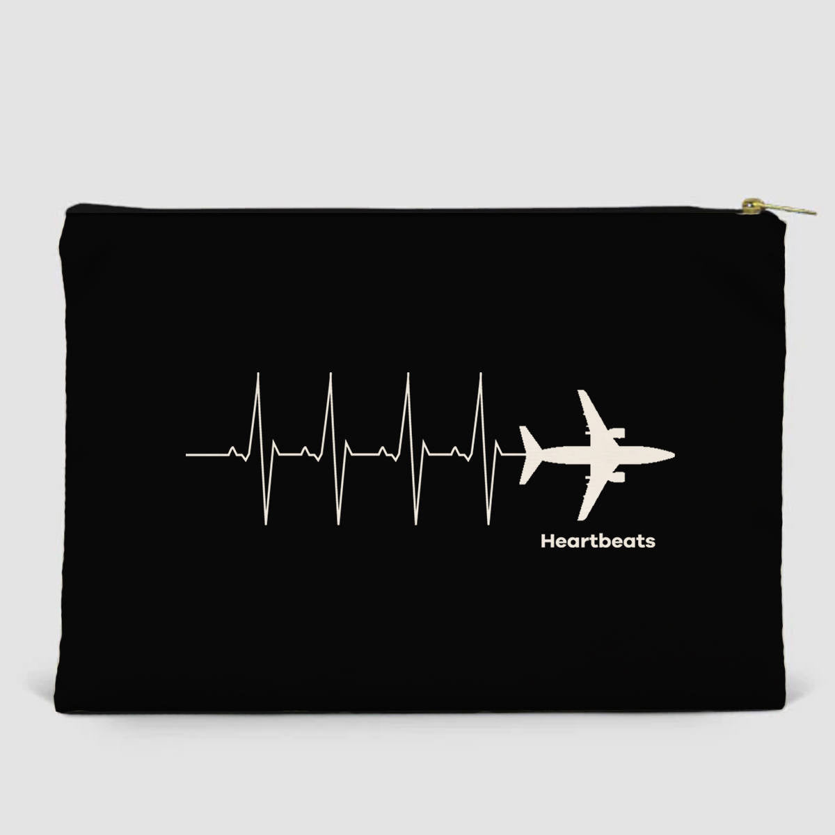 Aviation Heartbeats Designed Zipper Pouch